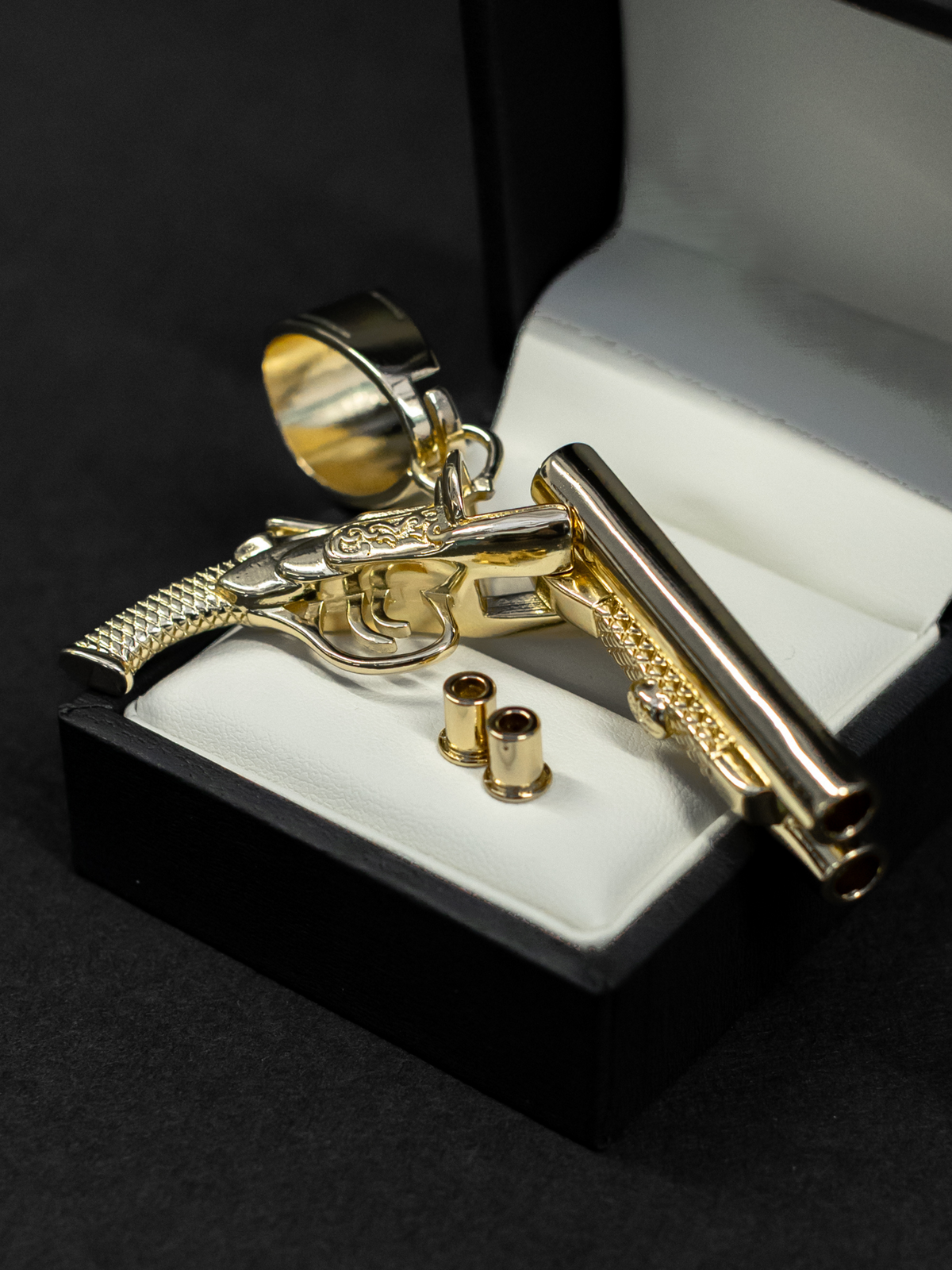 9ct Gold Filled Shotgun Pendant