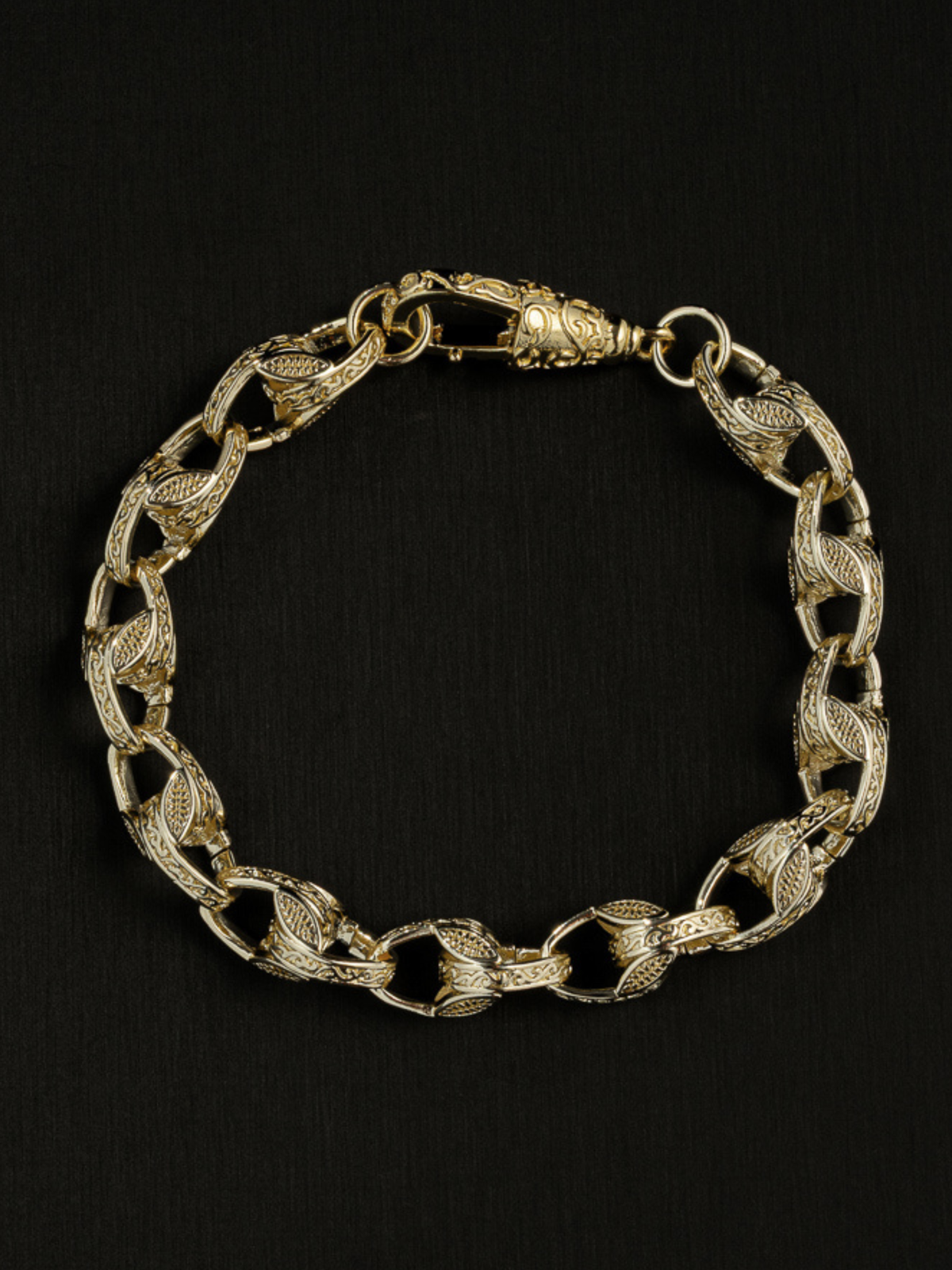 White Gold Filled Tulip Bracelet 10mm