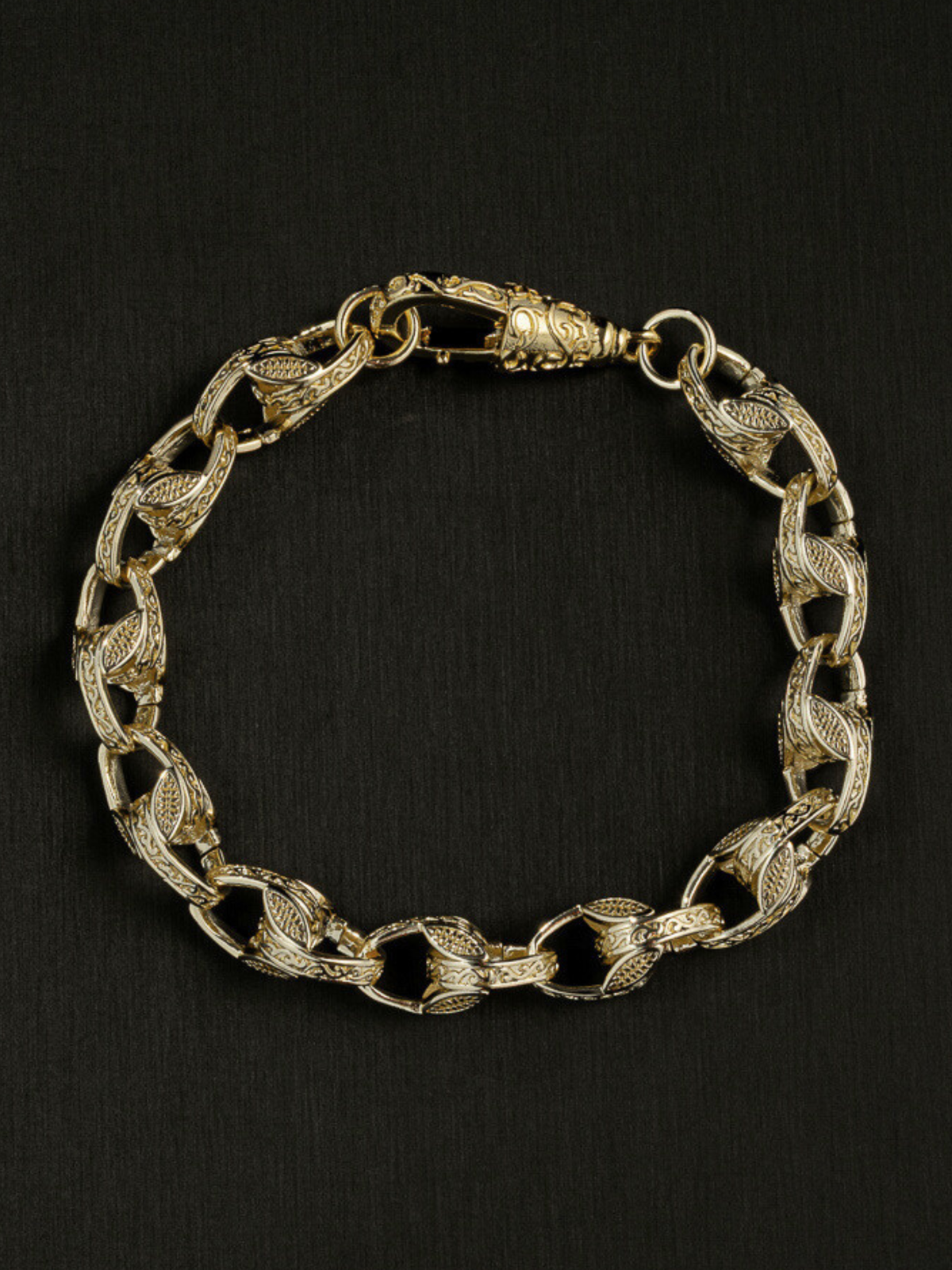 White Gold Filled Tulip Bracelet 10mm