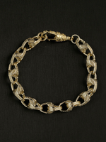 White Gold Filled Tulip Bracelet 10mm