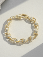 White Gold Filled Tulip Bracelet 10mm