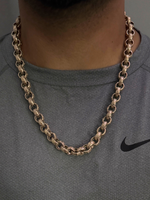 9ct Gold Filled Full Patterned Belcher Chain 12mm