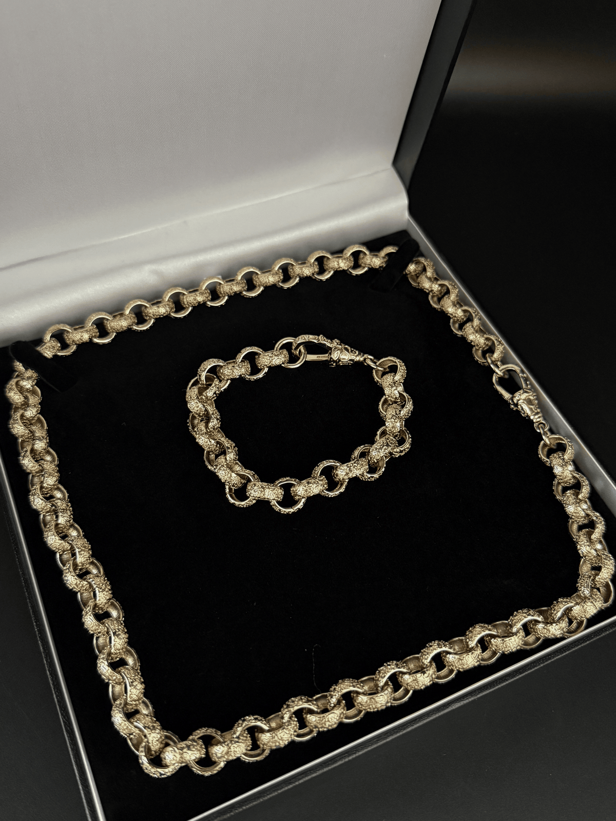 9ct Gold Filled Full Patterned Belcher Set 12mm