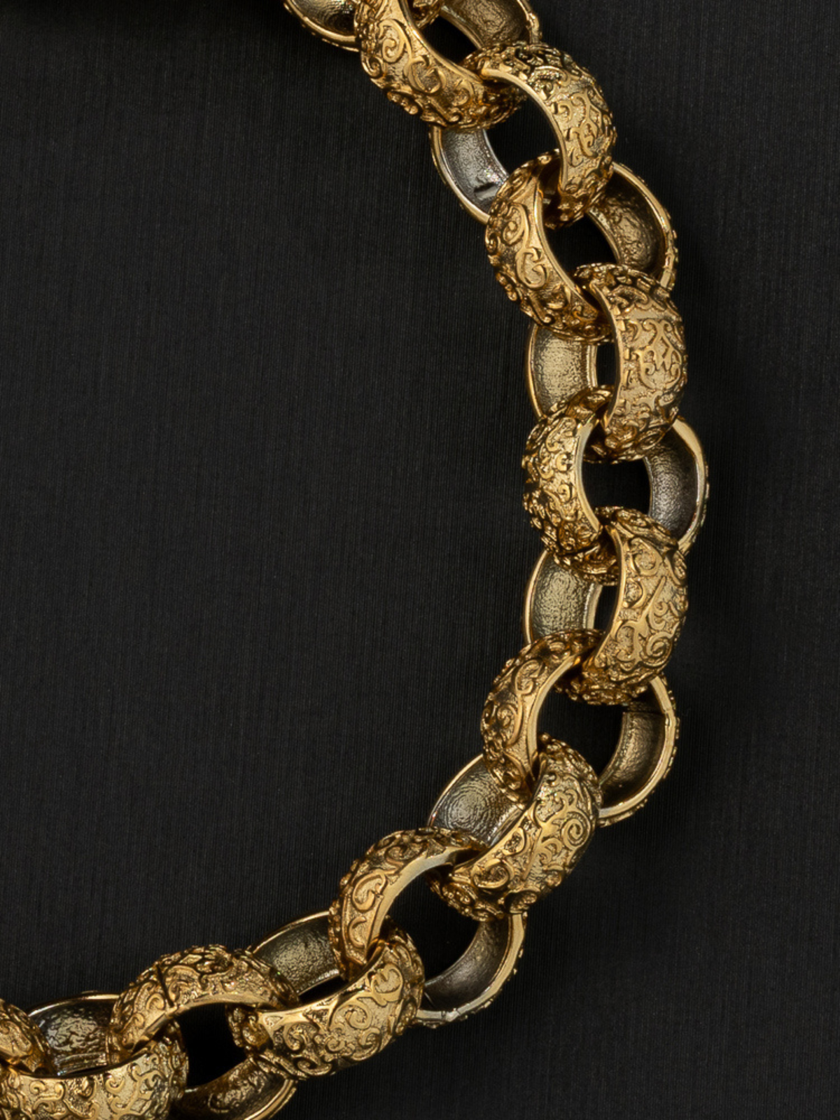 9ct Gold Filled Full Patterned Belcher Bracelet 12mm