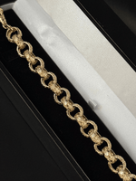 9ct Gold Filled Full Patterned Belcher Bracelet 12mm