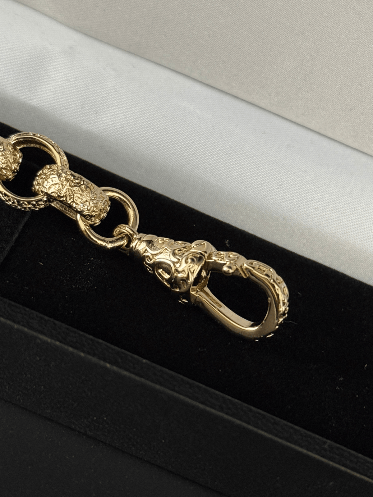 9ct Gold Filled Full Patterned Belcher Bracelet 12mm