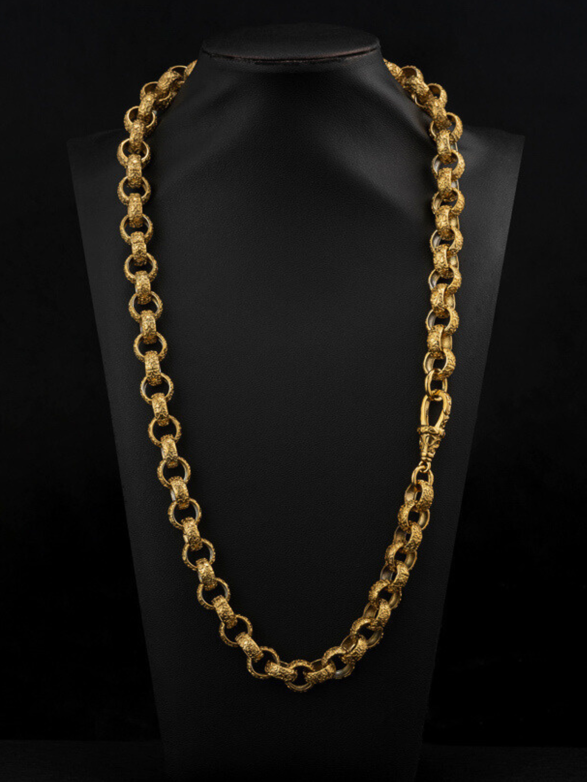 9ct Gold Filled Full Patterned Belcher Chain 12mm