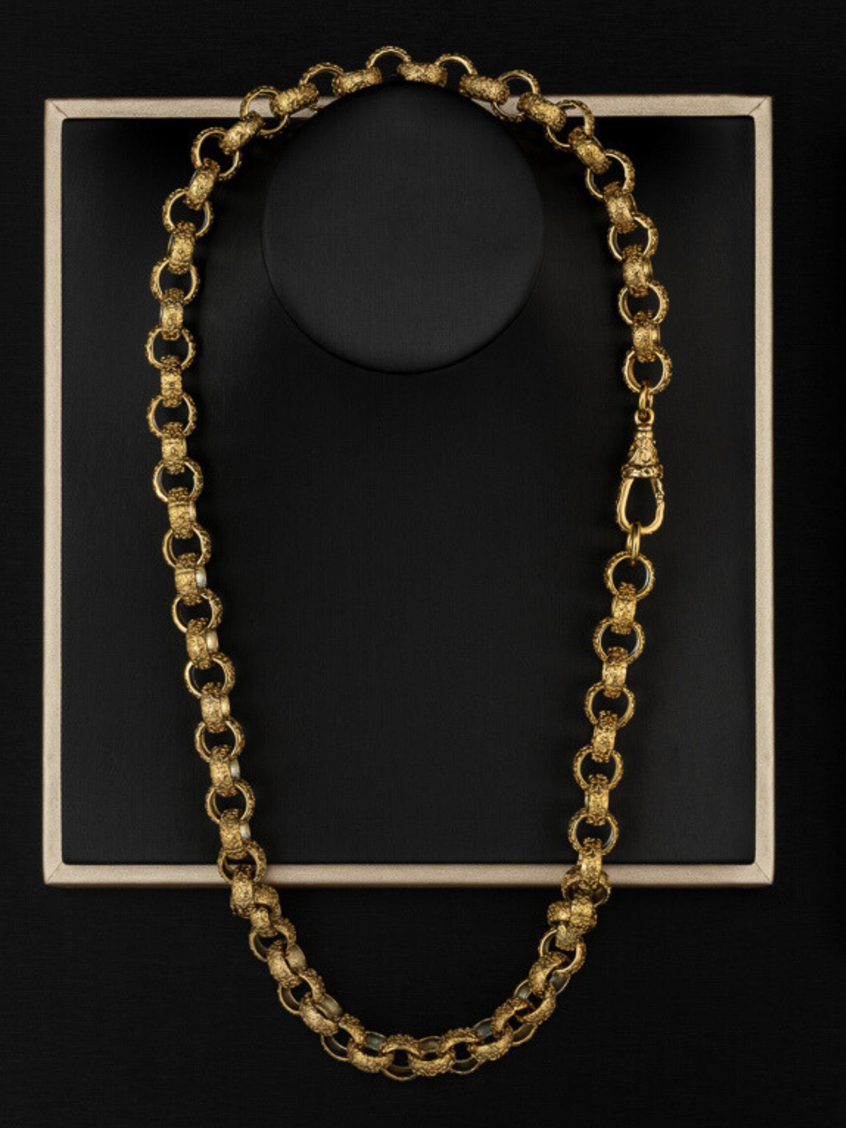 9ct Gold Filled Full Patterned Belcher Chain 12mm