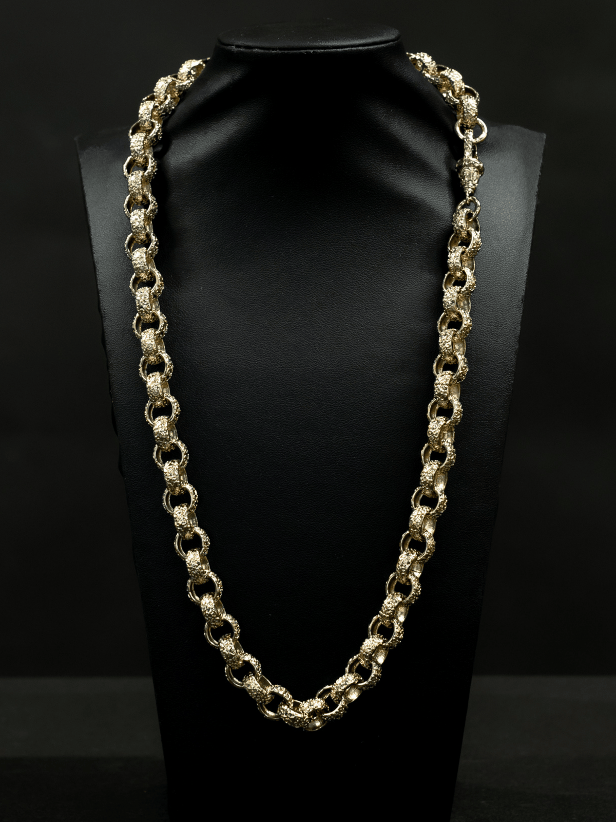 9ct Gold Filled Full Patterned Belcher Chain 12mm