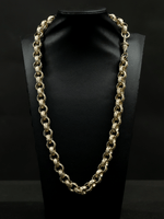 9ct Gold Filled Full Patterned Belcher Chain 12mm