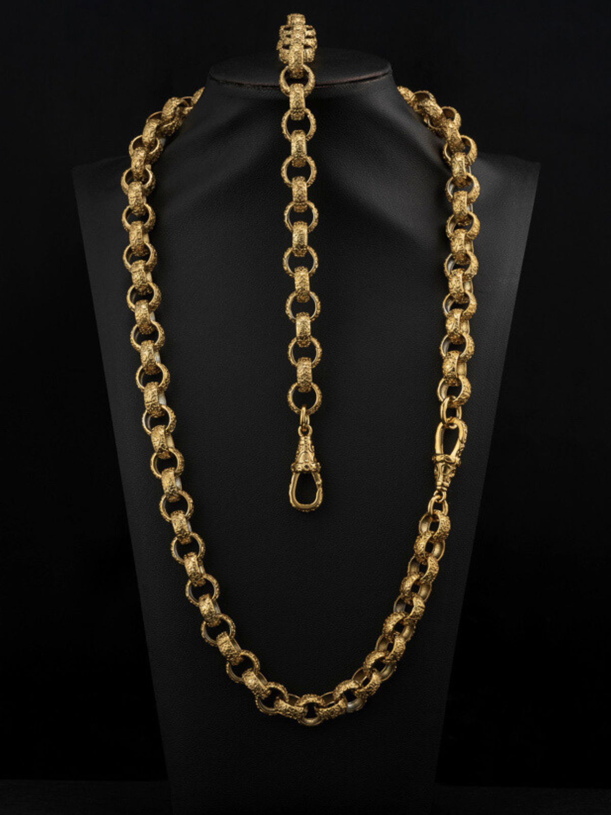 9ct Gold Filled Full Patterned Belcher Set 12mm