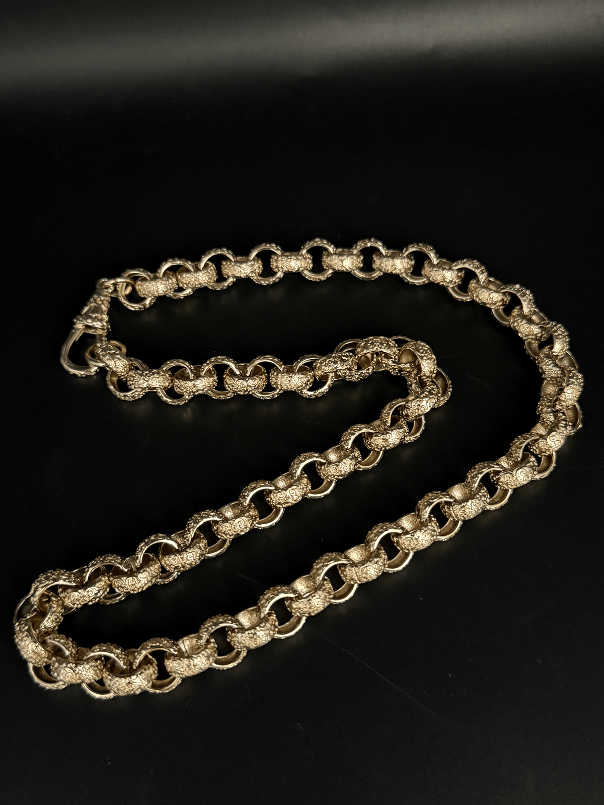 9ct Gold Filled Full Patterned Belcher Chain 12mm