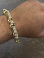 9ct Gold Filled Gypsy Link Bracelet Belcher 13mm