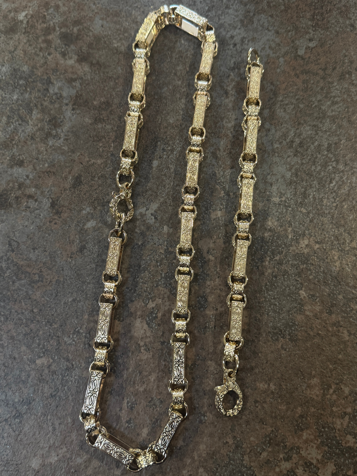 9ct Gold Filled Gypsy Link Belcher Set 13mm