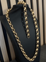 9ct Gold Filled Patterned Oval Belcher Set 13mm