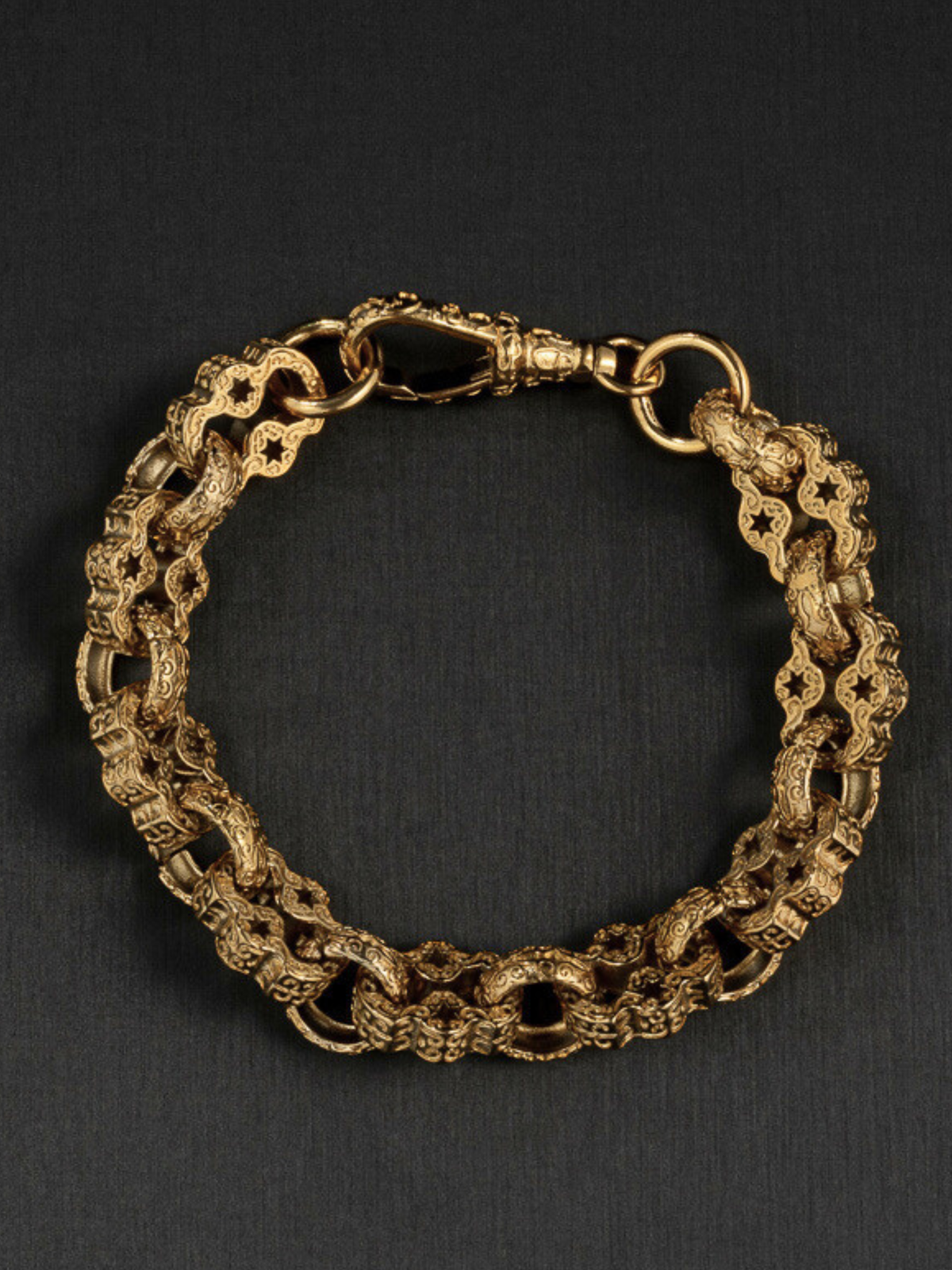 9ct Gold Filled Stars & Bars Bracelet 13mm