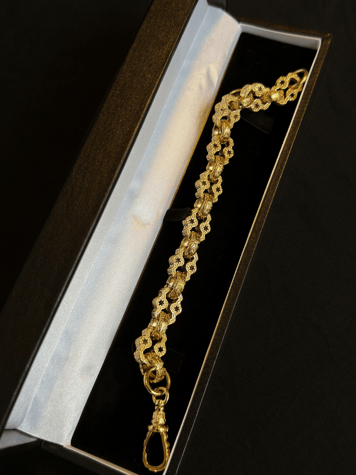 *NEW* 9ct Gold Filled Stars & Bars Bracelet 13mm