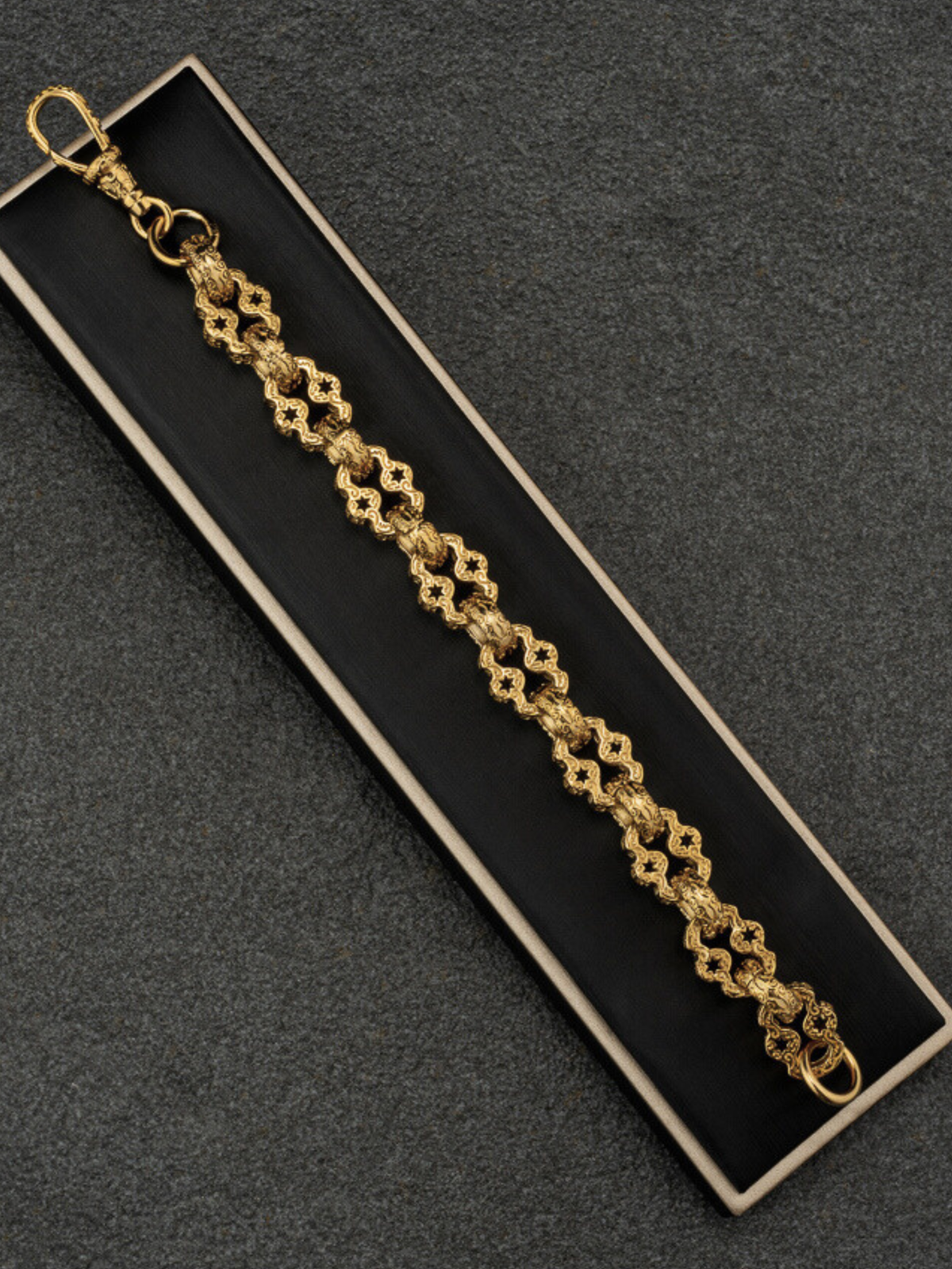 9ct Gold Filled Stars & Bars Bracelet 13mm