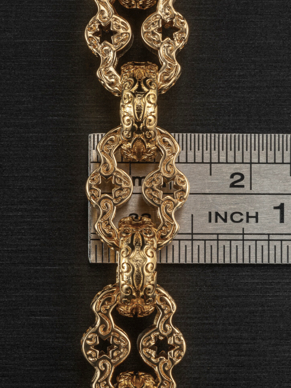 9ct Gold Filled Stars & Bars Bracelet 13mm