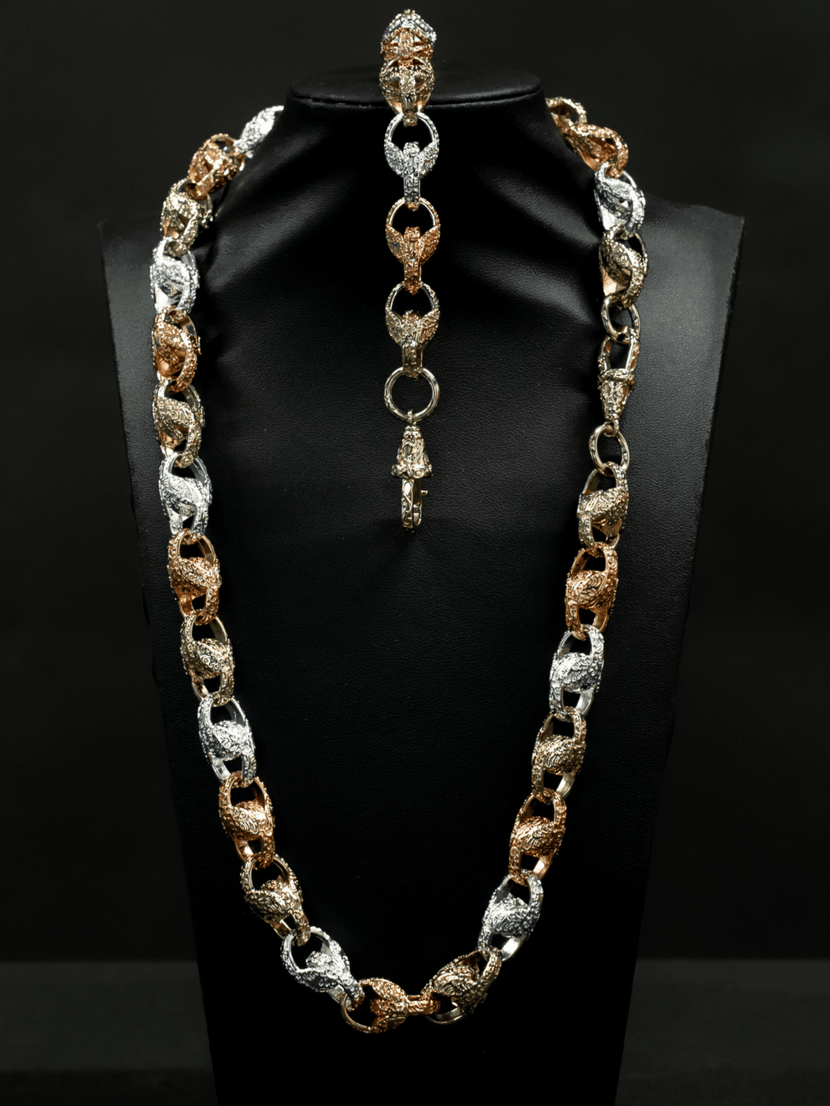 9ct Tri-Colour Gold Filled Tulip Set 13mm