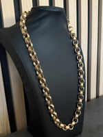 9ct Gold Filled Patterned Oval Belcher Chain 13mm