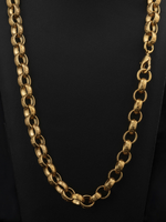 9ct Gold Filled Patterned Oval Belcher Chain 13mm