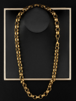 9ct Gold Filled Patterned Oval Belcher Chain 13mm