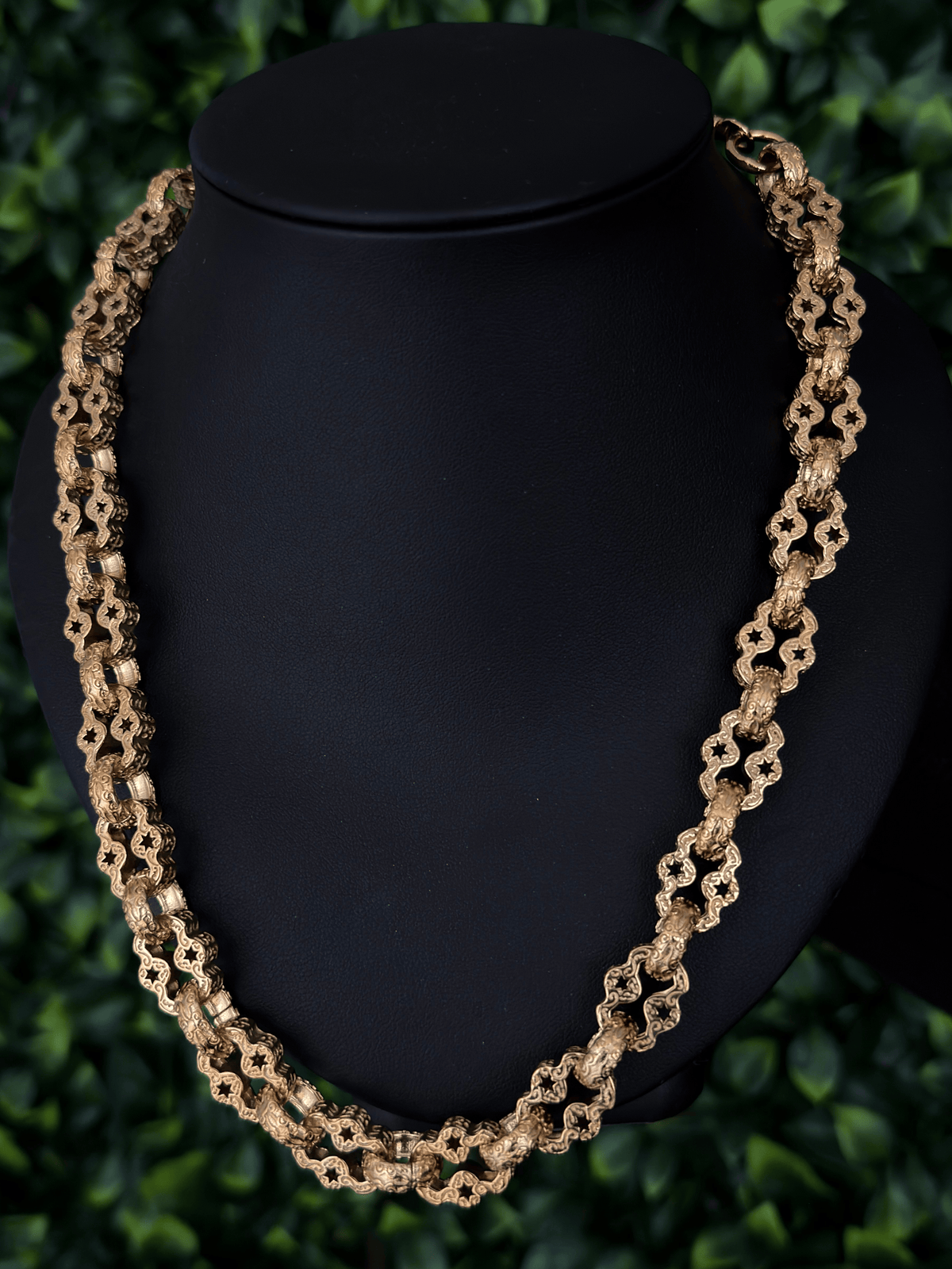 *NEW* 9ct Gold Filled Stars & Bars Chain 13mm