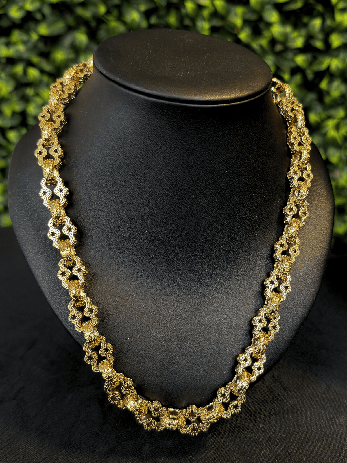 *NEW* 9ct Gold Filled Stars & Bars Chain 13mm