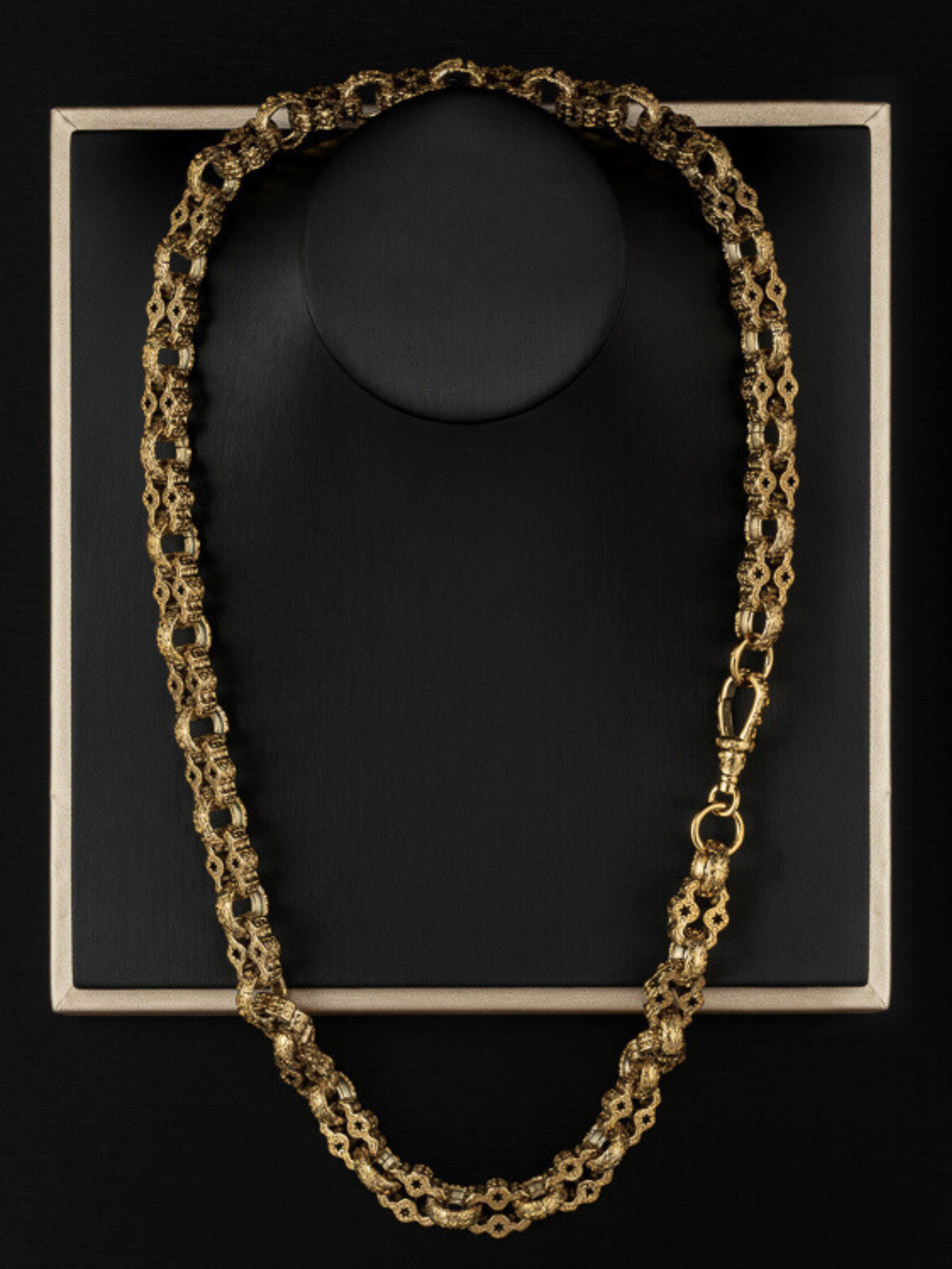 9ct Gold Filled Stars & Bars Chain 13mm