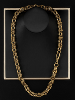 9ct Gold Filled Stars & Bars Chain 13mm