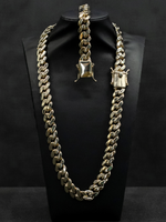 9ct Gold Filled Cuban Set 15mm