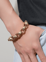 9ct Gold Filled Patterned Belcher Bracelet 15mm