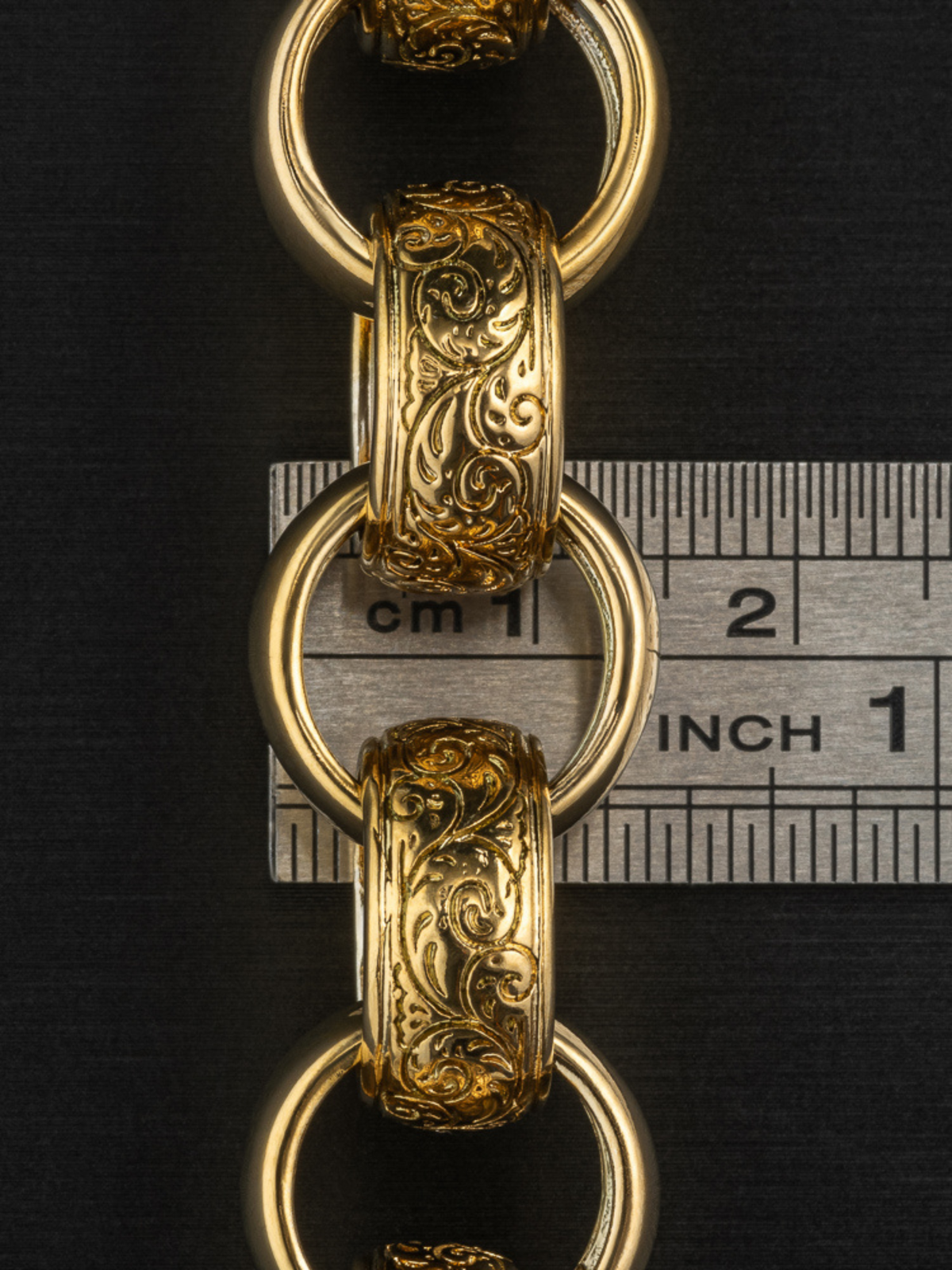 9ct Gold Filled Patterned Belcher Chain 15mm