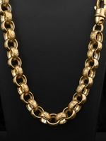 9ct Gold Filled Patterned Belcher Chain 15mm