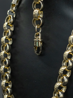 9ct Gold Filled Patterned Belcher Set 15mm