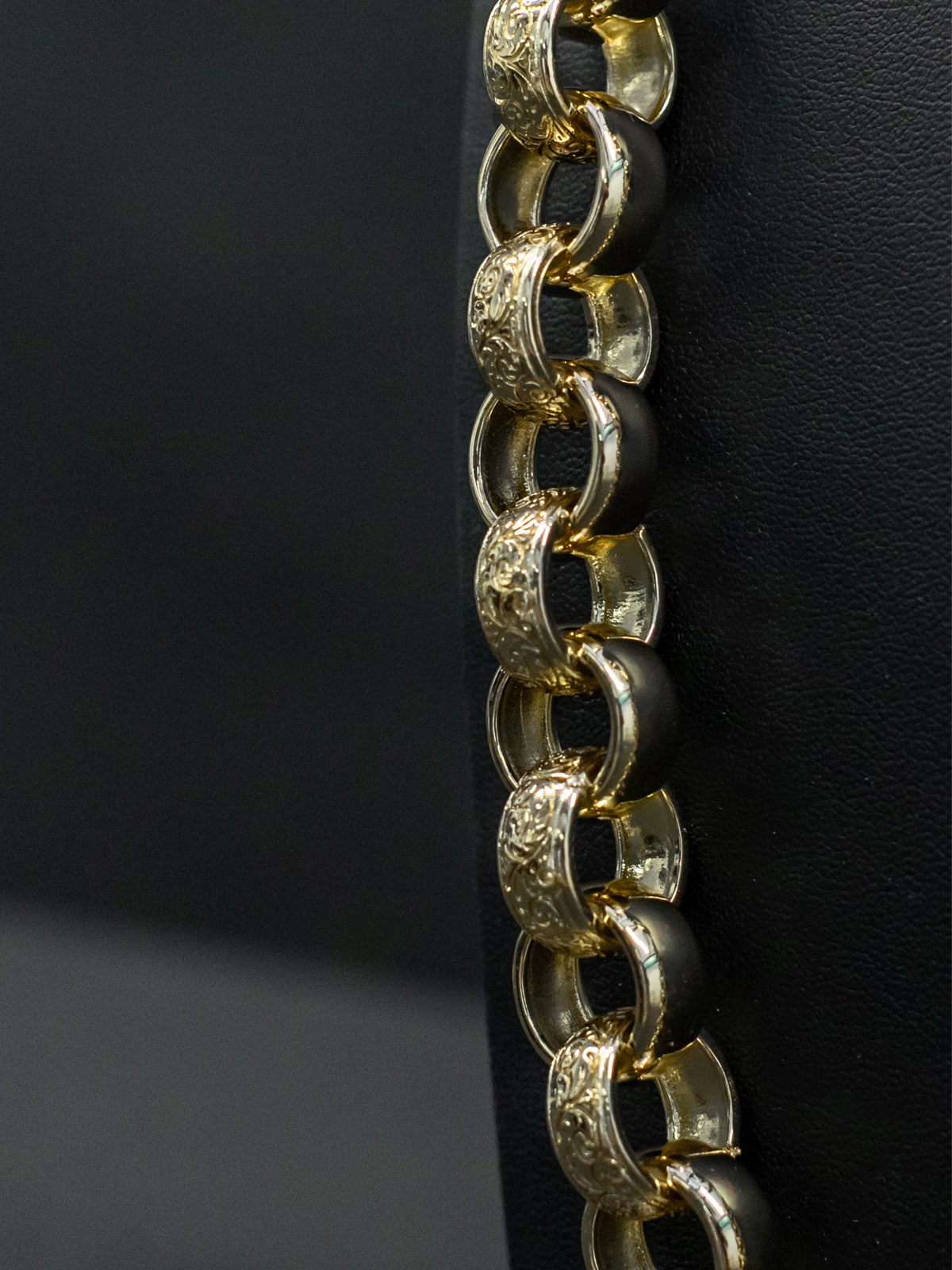 9ct Gold Filled Patterned Belcher Chain 15mm