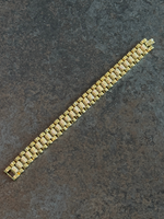 Gold Filled Diamond Presidential Bracelet 15mm
