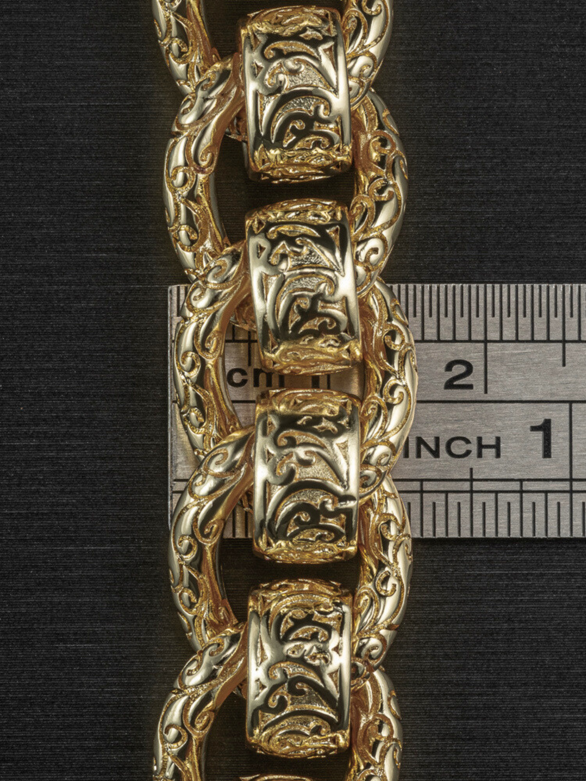 9ct Gold Filled Roller-Ball Belcher Chain 15mm