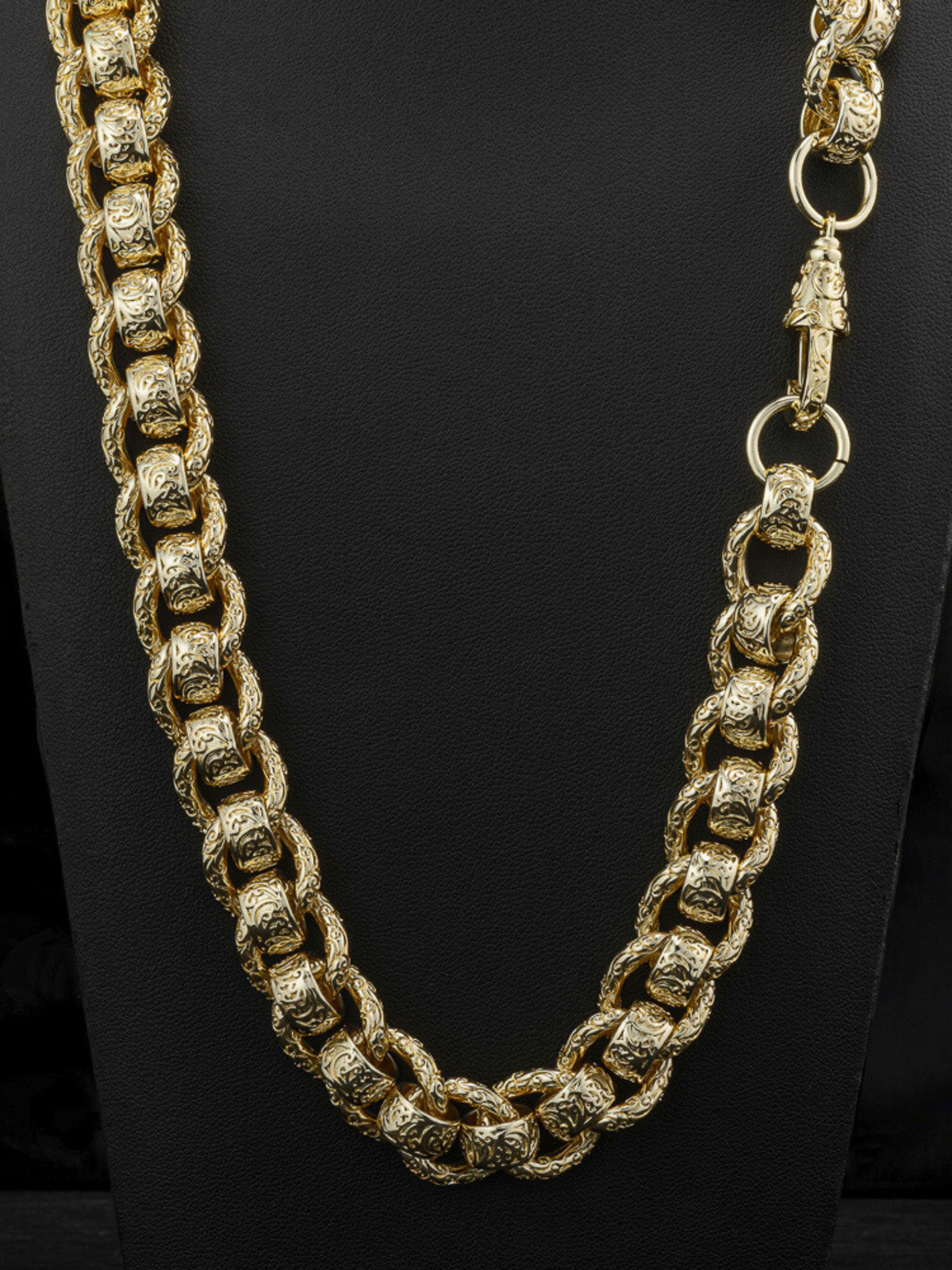 9ct Gold Filled Roller-Ball Belcher Chain 15mm