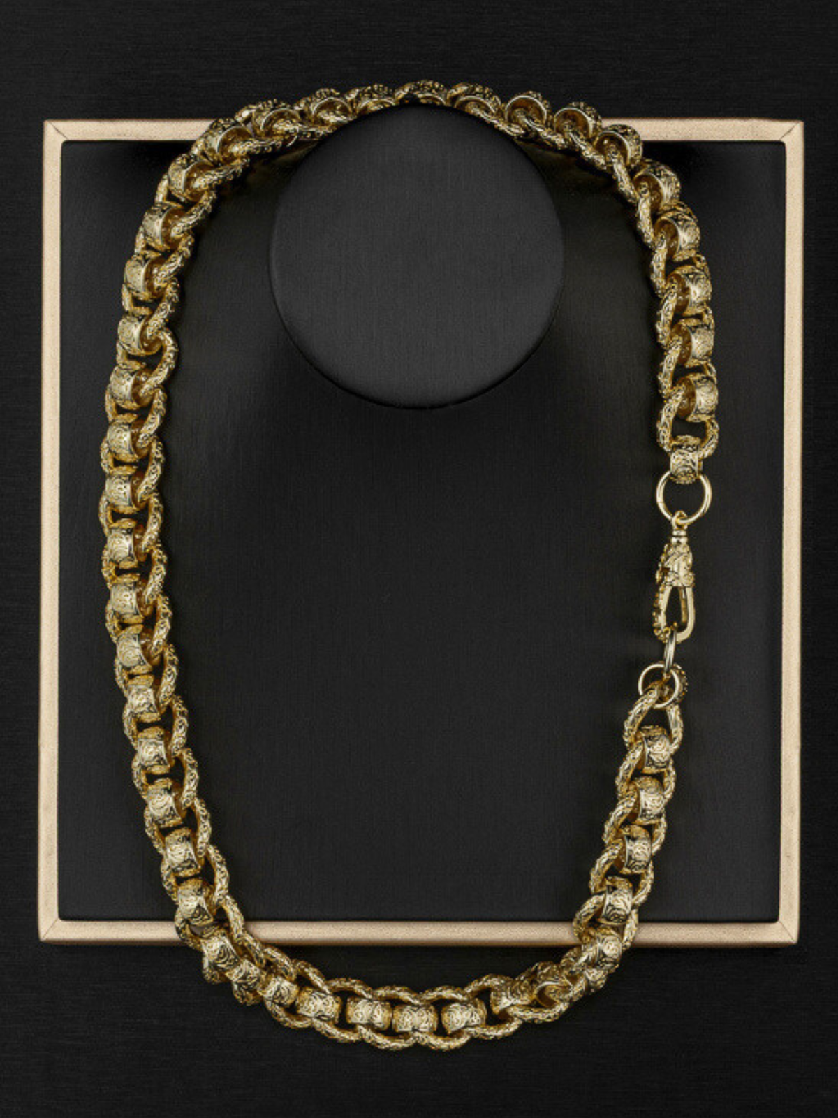9ct Gold Filled Roller-Ball Belcher Chain 15mm