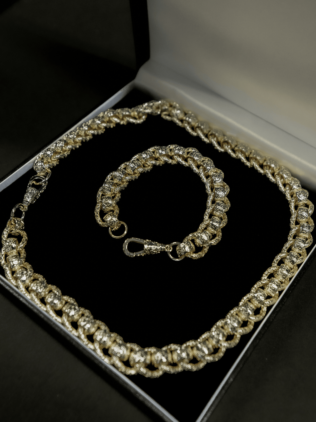 9ct Gold Filled Roller-Ball Belcher Set 15mm