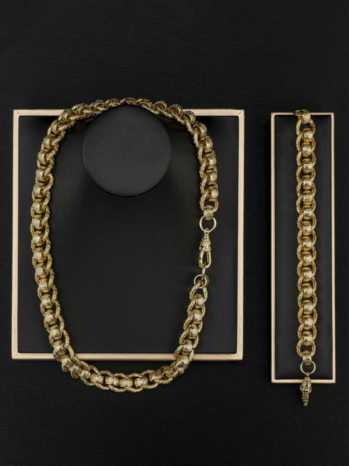 9ct Gold Filled Roller-Ball Belcher Set 15mm