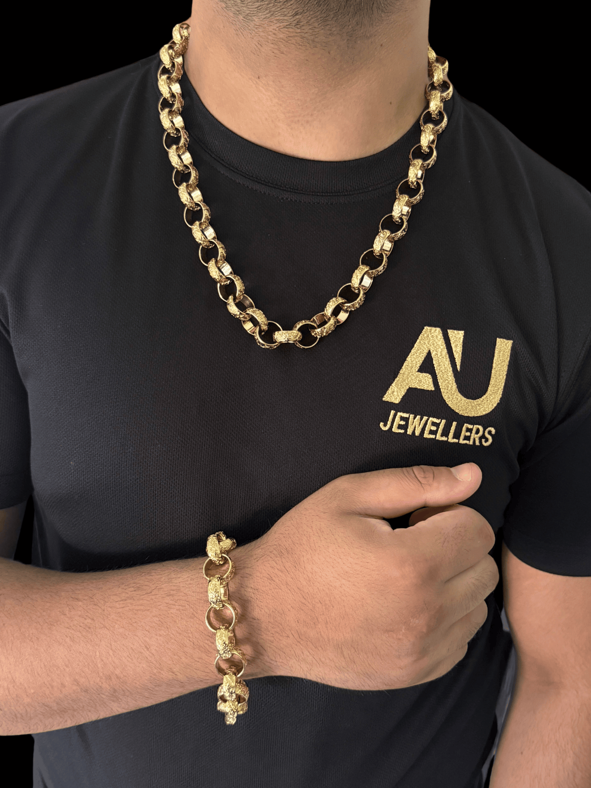 9ct Gold Filled Belcher Set 16mm