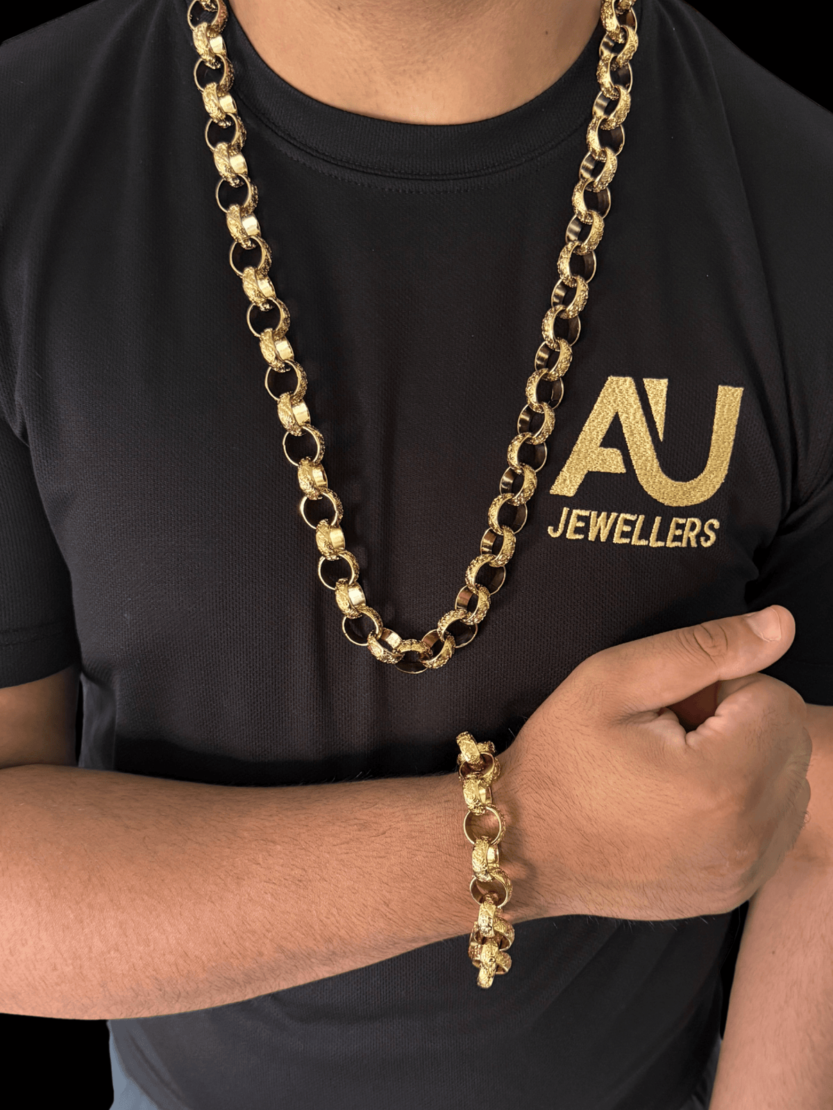 9ct Gold Filled Belcher Set 16mm