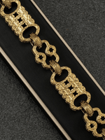9ct Gold Filled XL Stars & Bars Bracelet 20mm