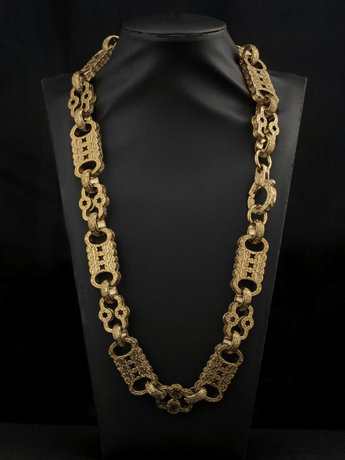 *NEW* 9ct Gold Filled XL Stars & Bars Chain 20mm