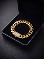 Gold Filled XL Cuban Bracelet 20mm - Diamond Clasp