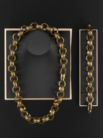 9ct Gold Filled XL Patterned Belcher Set 21mm