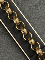 9ct Gold Filled XL Patterned Belcher Bracelet 21mm